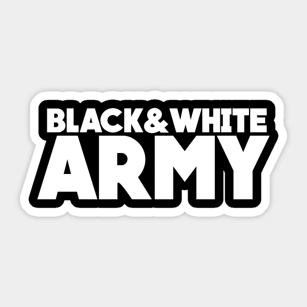 Black And White Army Sticker by FootballArcade